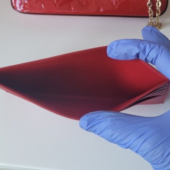 Louis Vuitton Red Felicie Pochette Bag - Picture 14 of 15